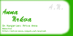 anna mrkva business card